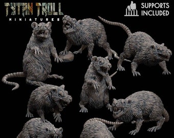 Giant Rat Miniatures | 32mm & 28mm RPG Sewer Vermin for DND and Wargames