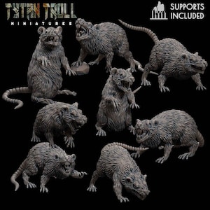 Giant Rat Miniatures | 32mm & 28mm RPG Sewer Vermin for DND and Wargames