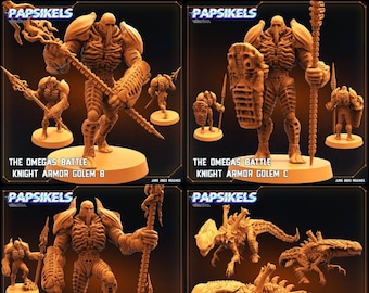 Omega Hunters And Xeno Dinosaur Miniatures by Papsikels Miniatures Dnd, Dungeon and Dragon Mini, Tabletop Miniature, Aliens, Sci Fi.