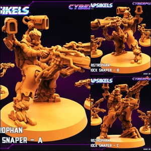 Caristrophan Shock Snaper Miniatures by Papsikels Miniatures Dnd, Dungeon and Dragon Mini, Tabletop Miniature, Soldiers, Sci Fi.