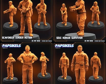 Alien Romus Scavenger Crew Miniatures von Papsikels Miniatures Dnd, Dungeon and Dragon Mini, Tabletop Miniatur, Space Crew, Sci Fi.