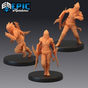 Orient Assassin 2263-2265, Medium Miniature, Epic miniature, Dungeon and Dragons, RPG, Dnd, Talshari Oasis homewbrew mini&#39;s, NPC desert
