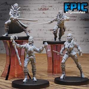 Set of Vampires Miniature | 28mm & 32mm Scale Dark Fantasy Creatures for DnD, Pathfinder, Tabletop RPGs, and Gothic Horror Adventures