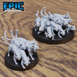 Miniatura de enjambre de gatos / Escala de 28 mm y 32 mm Encuentro con criaturas caprichosas o inquietantes para aventuras de DnD, Pathfinder y juegos de rol de fantasía