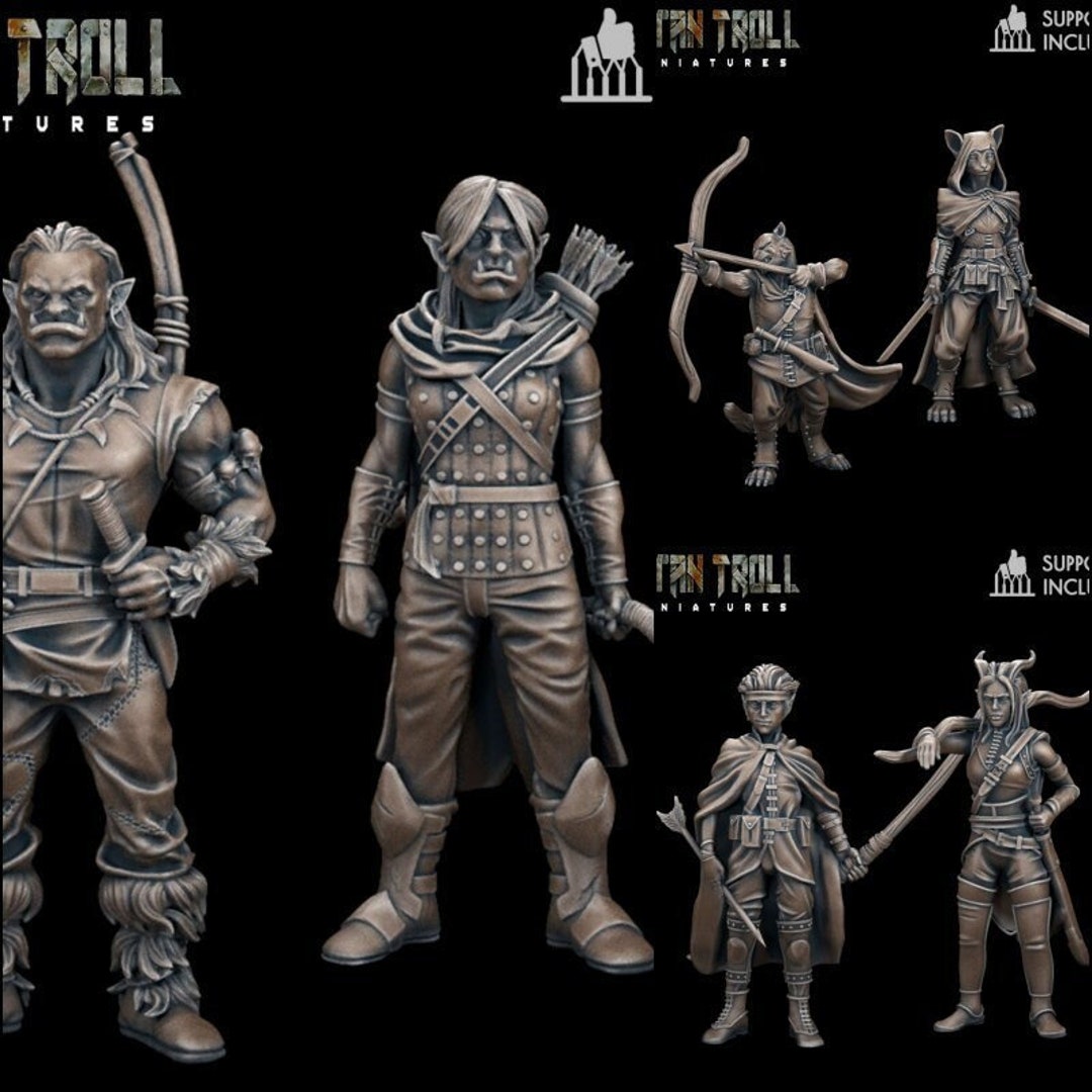 Ranger Hero Miniatures | 28mm-32mm | Resin 3D Printed Ranger ...