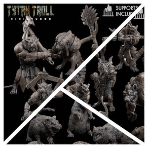 28/32mm, The Rats! Giant Bundle!, Medium Miniatures, TytanTroll Minitures, Dungeon and Dragons, RPG, Dnd, Pathfinder, Vermin, Rats