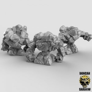 Earth/ Rock Elemental Miniature by Duncan Shadow Dnd, Dungeon and Dragon Mini, Tabletop Miniature, Earth Elemental Monster Miniature