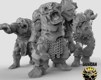 Orc Zombie Miniature | 28mm-32mm | 3D Printed Resin Orc Zombie Undead Mini for D&D / Pathfinder | RPG Tabletop