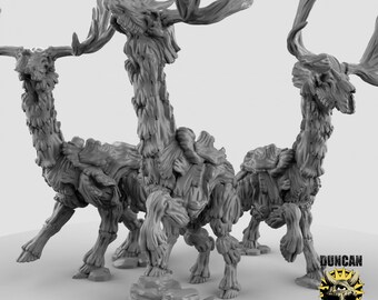 Dryad Deer Miniature | 28mm-32mm | 3D Printed Resin Dryad Deer / Forest Monster for D&D / Pathfinder | RPG Tabletop