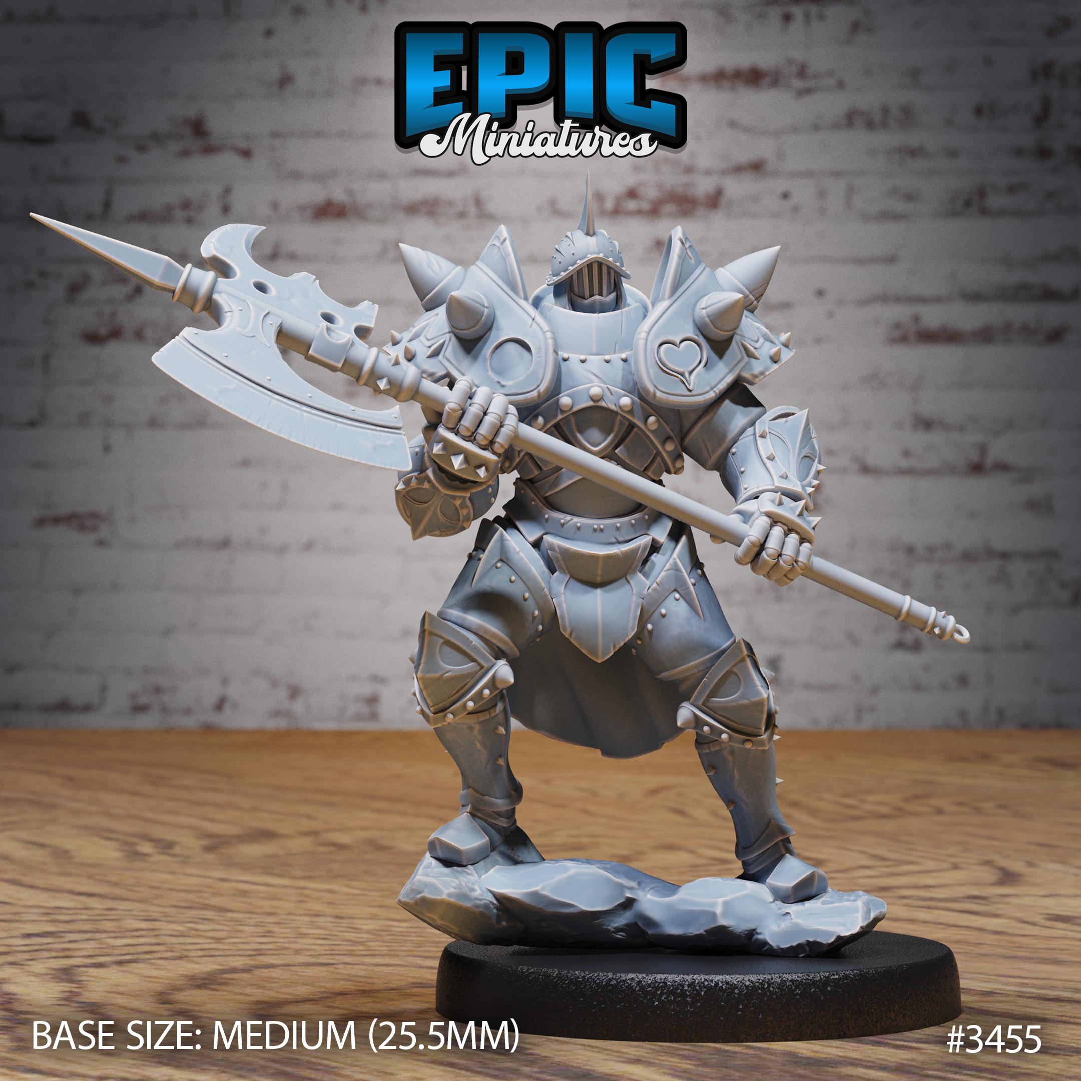 Armored Knight Miniature | 28mm-32mm | 3D Printed Resin Armored
