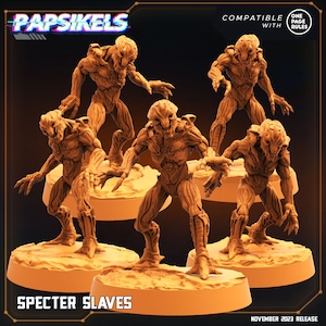 Spectre Slaves Miniatures by Papsikels Miniatures Dnd, Dungeon and Dragon Mini, Tabletop Miniature, Aliens, Sci Fi.