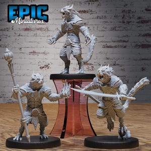Leonin / Rakshasa Miniature | 28mm & 32mm Noble Lionfolk or Demonic Figure for DnD, Pathfinder, Tabletop RPGs, Wargames, and Fantasy mini&#39;s