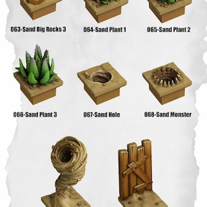 Desert Tiles – Sand Plants & Entrance Pack (ET-063 to ET-070)