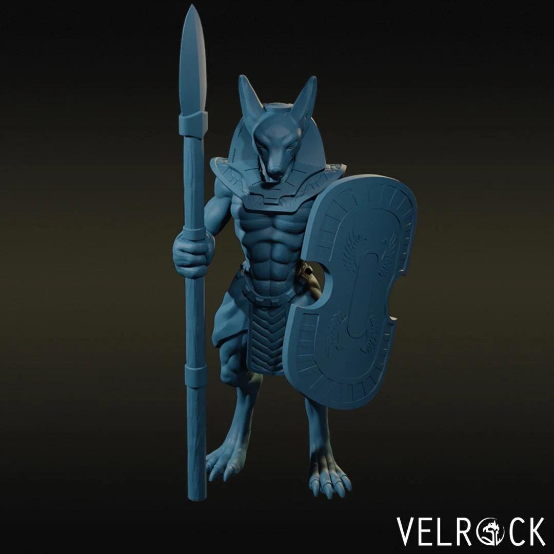 Anubis Warrior Miniature Set | 28mm-32mm | 3D Printed Resin Jackal ...