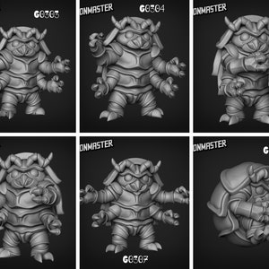 May include: A 3D printed model of a bug-like creature with multiple legs and a segmented body. The model is shown from different angles, including a side view, a front view, and a top view.