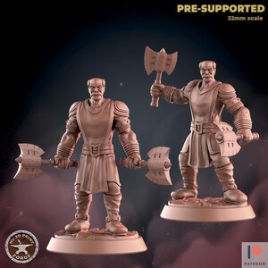 Hound Master Bundle by My3dPrintForge Dnd, Dungeon and Dragon Mini, Tabletop Miniature, Miniature, Fantasy Miniatures, Human Barbarian