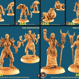 Orc Scout squad set 1, by My3DprintForge Dnd, Dungeon and Dragon Mini, Tabletop Miniature, Dnd Mini, Miniature, Vampire elf&#39;s miniatures