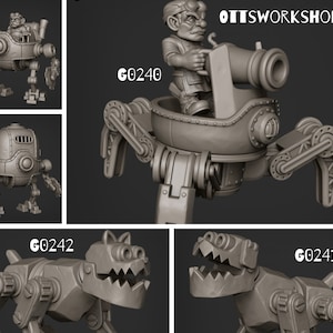 Mechanische machines: Familiars en Robots - 32mm schaal hars miniatuur, Dnd vertrouwd, dnd miniaturen, Robotkat, miniatuurrobotkat