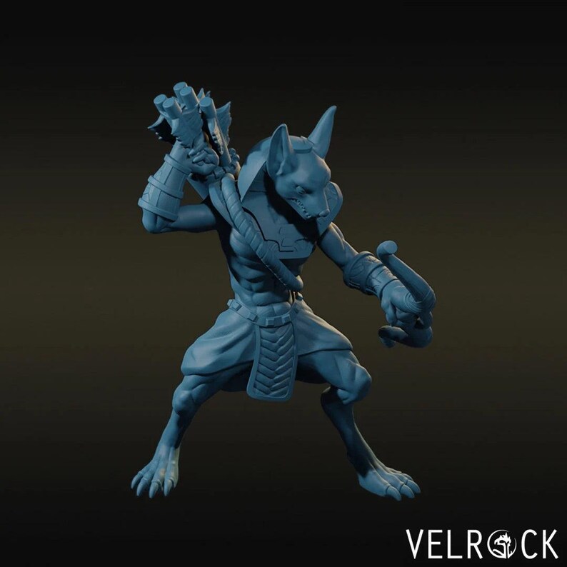 Anubis Archer Miniature | 28mm-32mm | Resin 3D Printed Jackal Archer ...