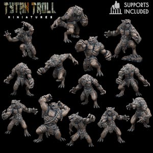 28mm & 32mm, The Great Werewolf Pack, Lycanthrope Figures for RPG and Wargames such as Dnd,