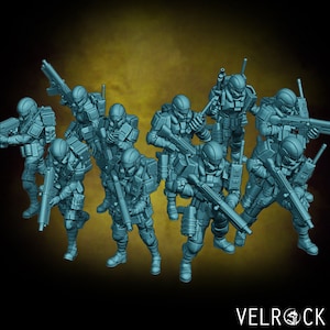 Guardsmen Sci fi Guards perfect for any Scifi game from Velrock miniature, Miniature model,