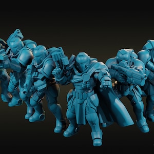 Sci fi Marines perfect for any Scifi game from Velrock miniature, Miniature model, Battle Marines , Tempest Marines , 28mm scale and 32mm