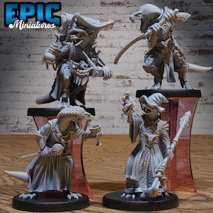 Serpent Mage / Rogue / Wizard Miniature | 28mm & 32mm Scale Serpent Spellcaster or Thief for DnD, Pathfinder, Tabletop RPGs