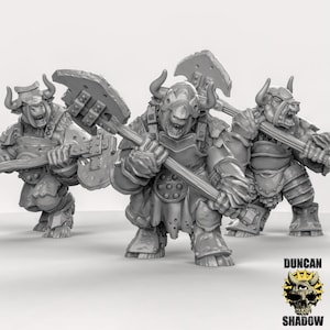 Minotaur armour set 2 Miniature by Duncan Shadow Dnd, Dungeon and Dragon Mini, Tabletop Miniature, Miniature, Fantasy Miniature