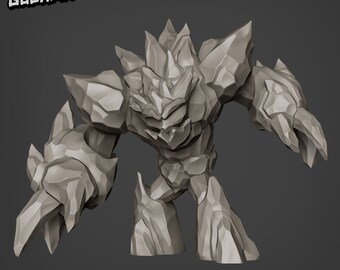 Giant Ice Golem Miniature | 28mm-32mm | Resin 3D Printed Construct