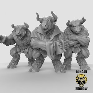 Minotaur Bartenders Miniature by Duncan Shadow Dnd, Dungeon and Dragon Mini, Tabletop Miniature, Miniature, Fantasy Miniature