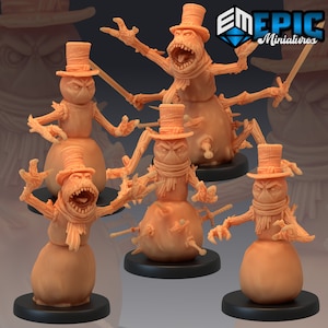 Snowmen 158-160 Arctic Nights, Medium Miniatur, Epische Miniatur, Dungeon and Dragons, RPG, Dnd, Pathfinder, Monster, Icewind Dale Monster
