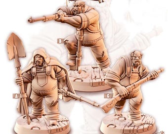 Johnny the Undertaker Miniature | 28mm-32mm | Resin 3D Printed Wild West NPC | D&D / Pathfinder