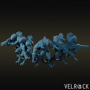 Miniature di Uomini Lucertola di Fantascienza - Figure dell&#39;esercito di rettili alieni per giochi di schermaglie spaziali, unità di wargame, modelli di Uomini Lucertola di Fantascienza