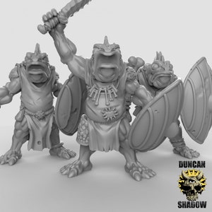 Koa Toa Fish Folk, Fishfolk Miniatur, Set 2 Miniatur von Duncan Shadow Dnd, Dungeon und Dragon Mini, Tabletop Miniatur, Fantasy Miniatur