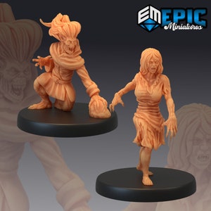 Vampire Spawn Miniatures by Epic Miniature Dnd, Dungeon and Dragon Mini, Tabletop Miniature, Miniature, Fantasy Miniatures, Vampire spawns