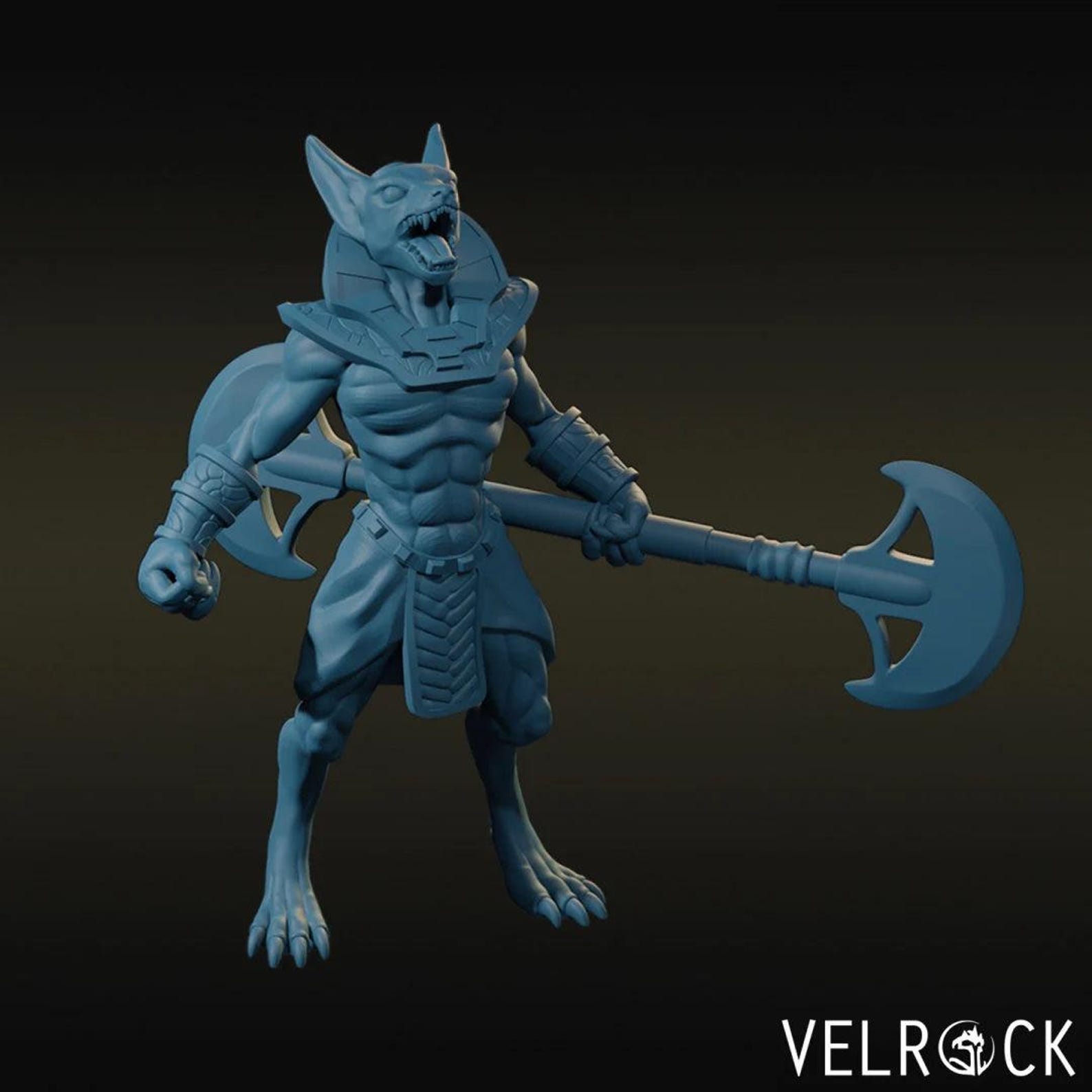 Anubis Warrior Miniature Set | 28mm-32mm | 3D Printed Resin Jackal ...