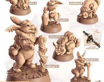 32/28mm The Hare Companion, CastnPlay miniatures , Role Playing Games Miniature, WoW, Dungeon and Dragons, RPG, DnD,Rabbit.