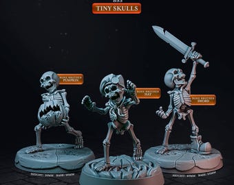 Tiny Terrors Miniature Set | Halloween Season Collection | 28mm-32mm | 3D Printed Resin Creepy Small Monsters for D&D / Pathfinder