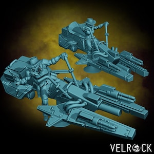 Miniature Speeder Bikers, Sci fi Guards, parfaite pour tout jeu de science-fiction de Velrock Miniature, Miniature, Modern Ranger, d20 modern, 5e modern