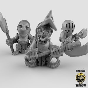 D0140-D0142 Medum Minature Duncan Shadow Armoured Goblin spearmen, Goblin fighter, Goblin guard, Goblin warrior, Goblin cult, Goblin Leader