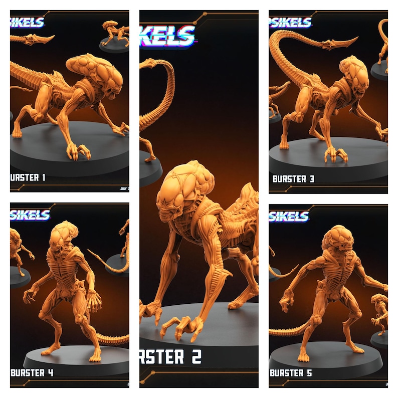 Xeno Burster Alien Miniatures | 28mm-32mm Resin Sci-fi Aliens ...