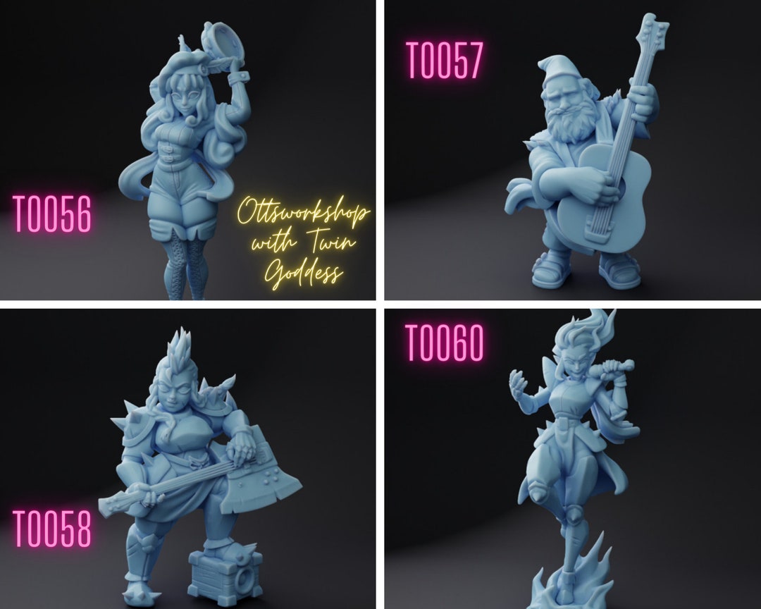 Dnd Bard, Dnd Bard With Flute, Dnd Bard With Guitar,female Bard, Dnd