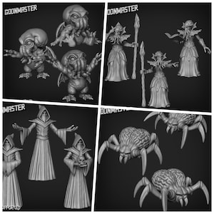 Mind Flayer Miniature Bundle, Illithid RPG Miniatures