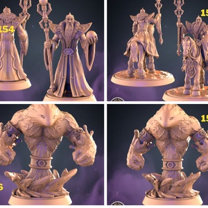 Archimage wizard miniature, by My3DprintForge Dnd, Dungeon and Dragon Mini, Tabletop Miniature, Dnd Mini, water elemental
