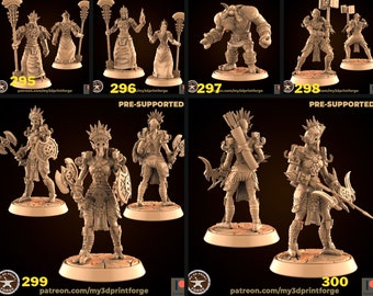 Miniatura plemienia trolli | 28 mm-32 mm | Wojownik trolli drukowany w żywicy 3D | D&D / Pathfinder
