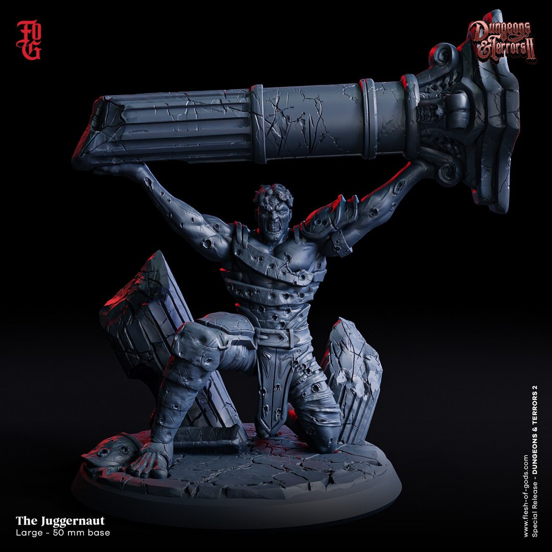 Juggernaut Miniature | 28mm-32mm | Resin 3D Printed Giant Brute | D&D ...