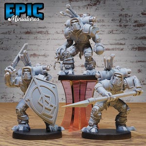 Steel Construct Miniature | 28mm & 32mm Scale Mechanical Guardian for DnD, Pathfinder, and Fantasy RPG Adventures