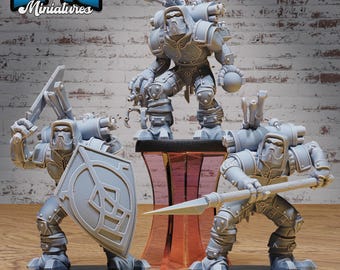 Steel Construct Miniature | 28mm-32mm | Resin 3D Printed Mechanical Guardian | D&D / Pathfinder