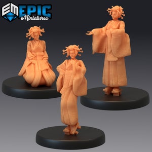 Geisha 1654-1656, Medium Miniature, Epic miniature, Dungeon and Dragons, RPG, Dnd, Pathfinder, monsters,