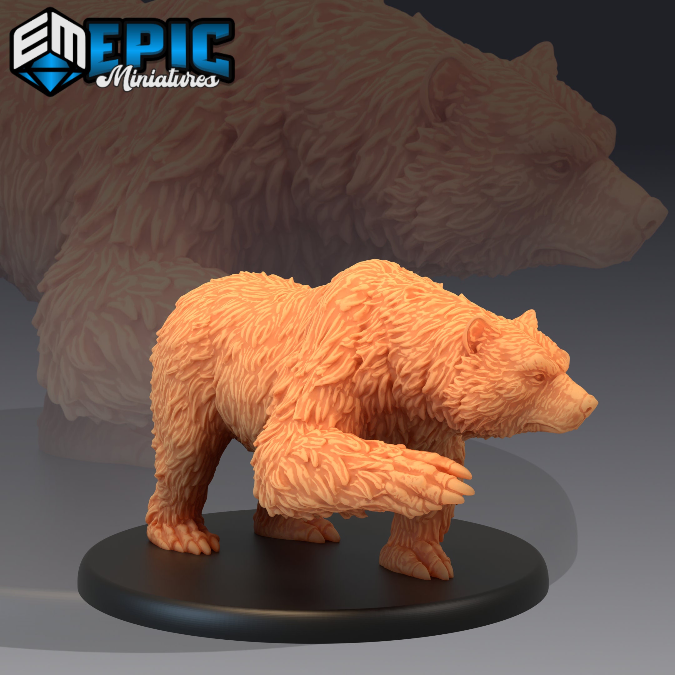d*3様 world of miniature bears GUILOY　オート Bear Miniature Set | Grizzly Bear, Polar Bear & Werebear